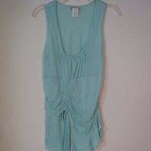 2/$15 The Rag Story Top Juniors Medium NWOT New Aqua Blue Tank Rouching